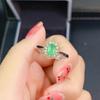 Open Ring Royal Blue Two Tone Plated Gemstone Peridot Womens Ring with Diamond Accents