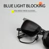 Magnet Clip Sunglasses Square Men Polarized Gray  Frame Custom Prescription Women Myopia Night Vision Eyeglasses