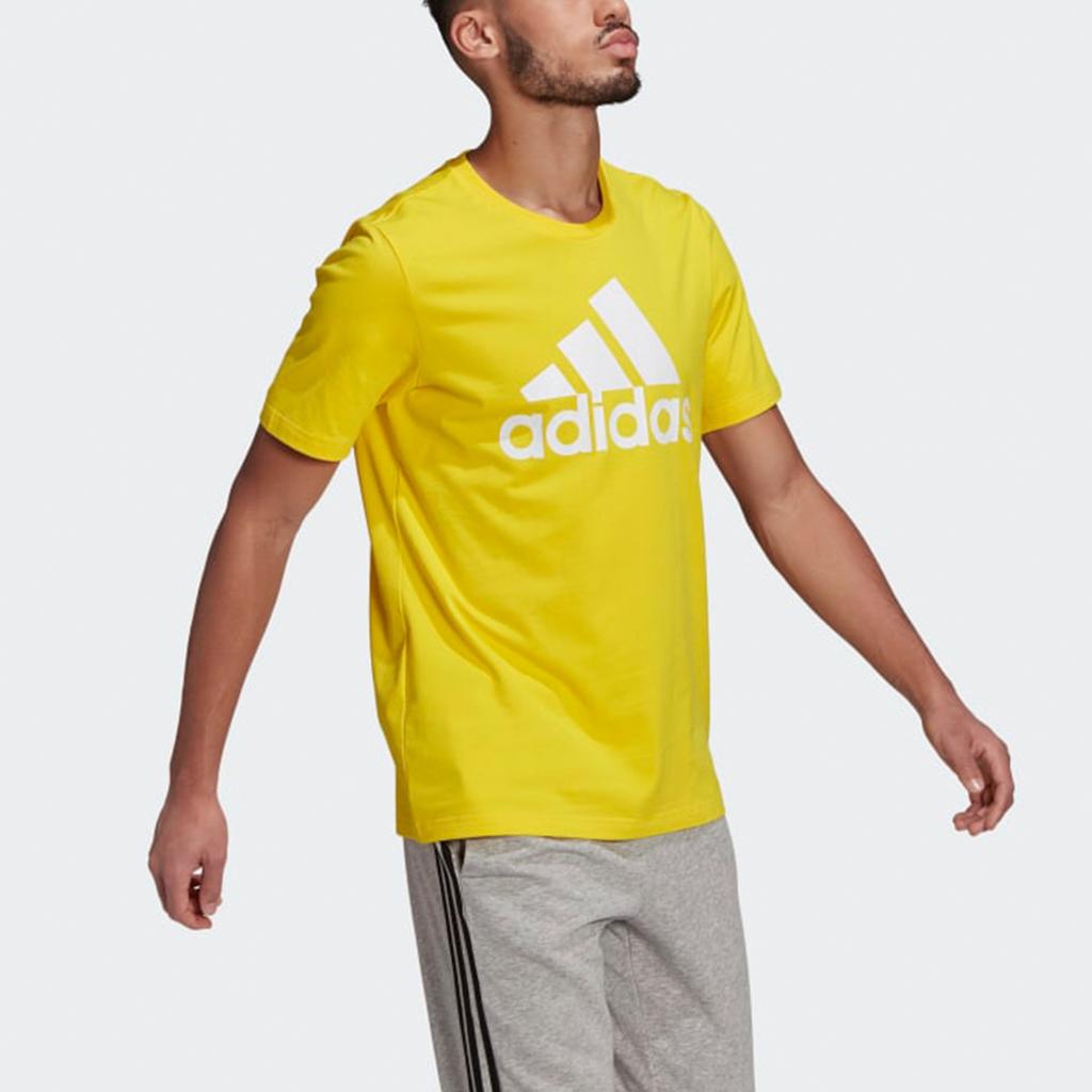 adidas Спортивная тренировка Повседневная Круглый вырез Короткий рукав Желтый Мужская GM3248