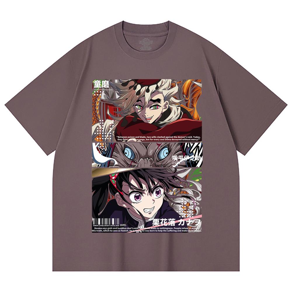 230 Gsm 100% Cotton Demon Slayer V30 Kanao Doma Print Unisex Heavy Cotton T Shirt