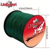 Плетеная леска LinExpert 300 м, 4-жильная, из высокопрочного материала Dyneema PE, Супер износостойкая и с гладким забросом.