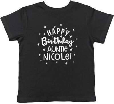Personalised Happy Birthday Auntie Boys Girls Childrens Kids T-Shirt