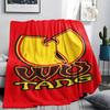 1 шт. Фланелевое одеяло с принтом Wu-Tang Clan, Высокое качество, Для всех сезонов, Декор для дома, Тепло и уют, Идеально для рождественских подарков