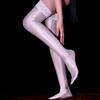 1Pair Sexy Lace Satin Silky Smooth Thigh High Socks Smooth Stockings