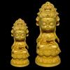 Umora Cute Kannon Statue, Wood Carving, Boxwood, Kannon Bodhisattva Figurine, Protection from Evil, Feng Shui, Entryway, Good Luck Charm, Buddhist