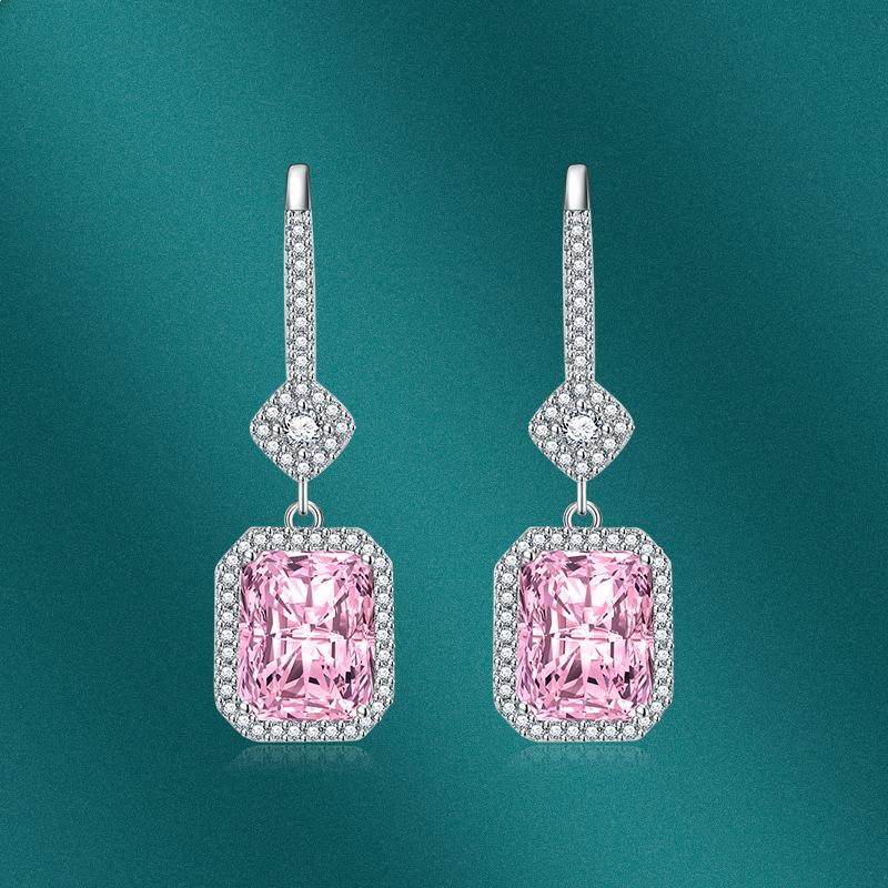 BELLA BOX Роскошные женские квадратные серьги с цирконом, подарок на свадьбу и помолвку