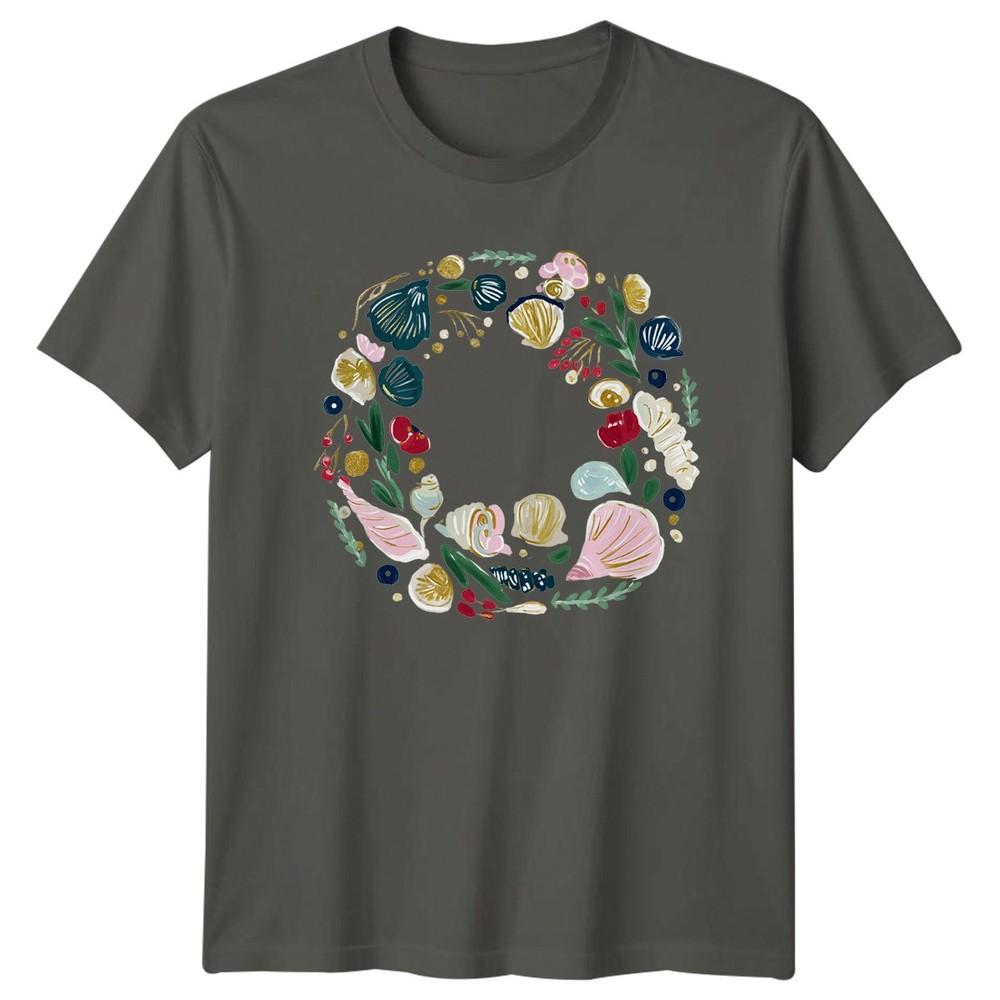Mediterranean Coastal Shells Unisexs TShirt Beach Birthday Gift For Her