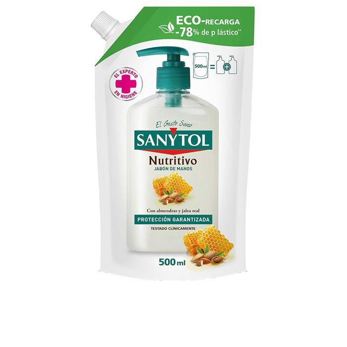 Recharge de savon pour les mains antibactérien nourrissant SANYTOL, pack écologique 500 ml
