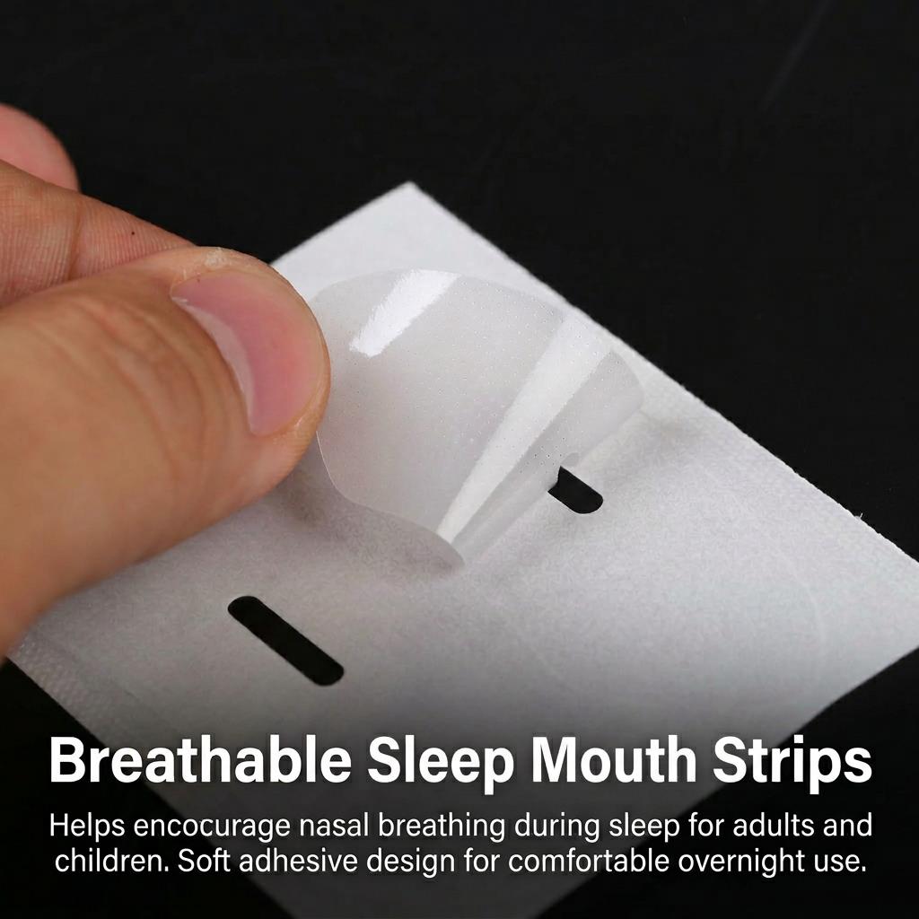Anti Snoring Mouth Tape Natural Sleeping Adhesive Breathable Lip Strips Closed Mouth Support Night Sleep Mouth Guard for Kids 3