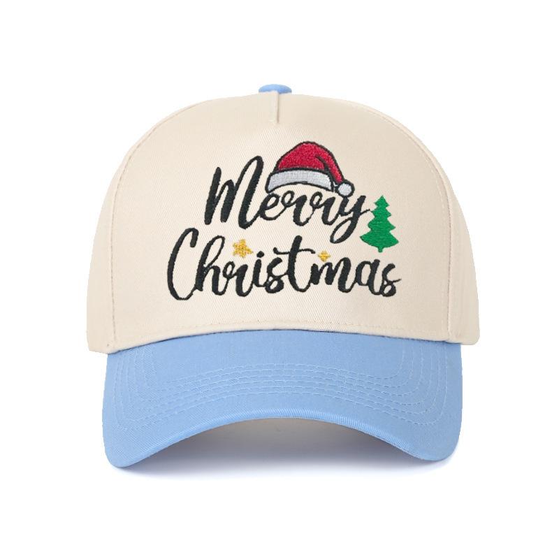 New Christmas themed baseball cap D digital printing snowman sun hat men's sun protection hat