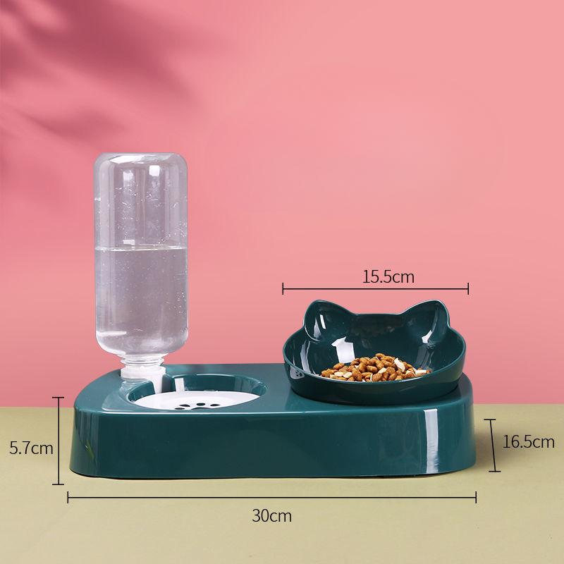 Cat Bowl Double Bowl Protects The Cervical Spine Automatic Drinking Water Anti-overturning Food Bowl Dog Bowl Rice Bowl