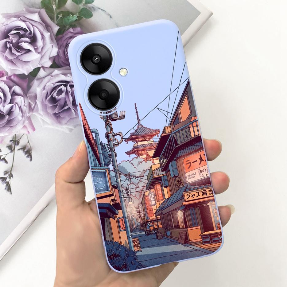 Чехол для Xiaomi Poco M6 Pro Милый Мультяшный Чехол Ударопрочный Силиконовый Чехол для Телефона Для Xiaomi Poco M6 PocoM6 Pro 5G Мягкие Fundas Coque