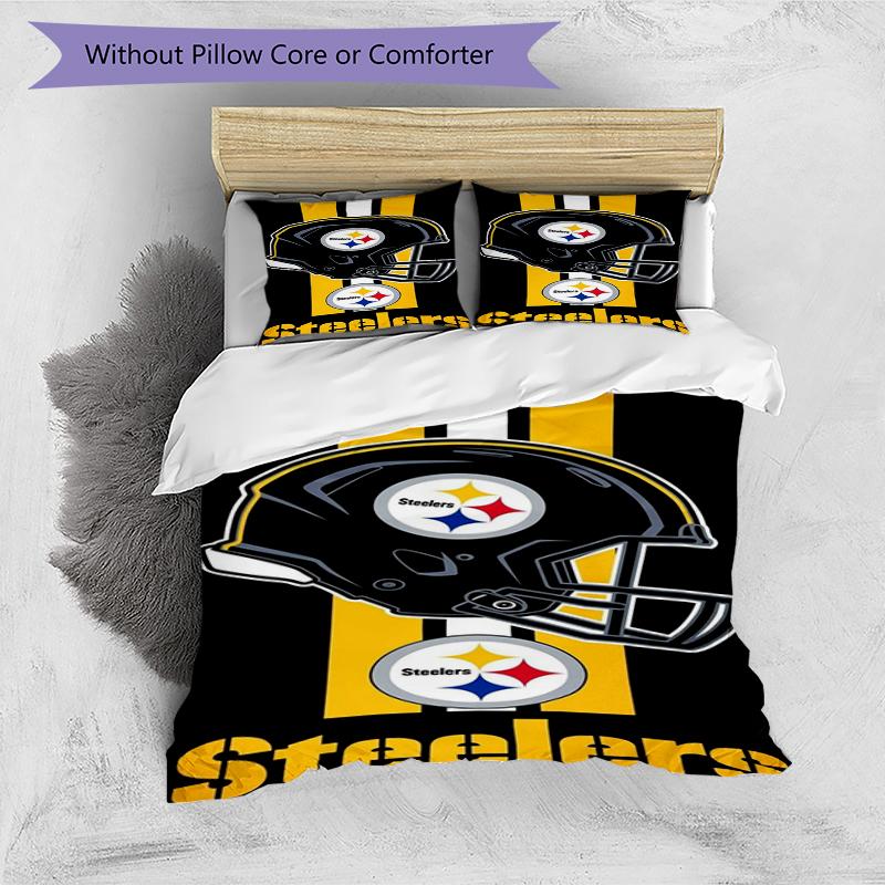 Дизайн Шлема Steelers Комплект Постельного Белья 1 Пододеяльник + 2 Наволочки Мягкое Дышащее Домашнее Постельное Белье