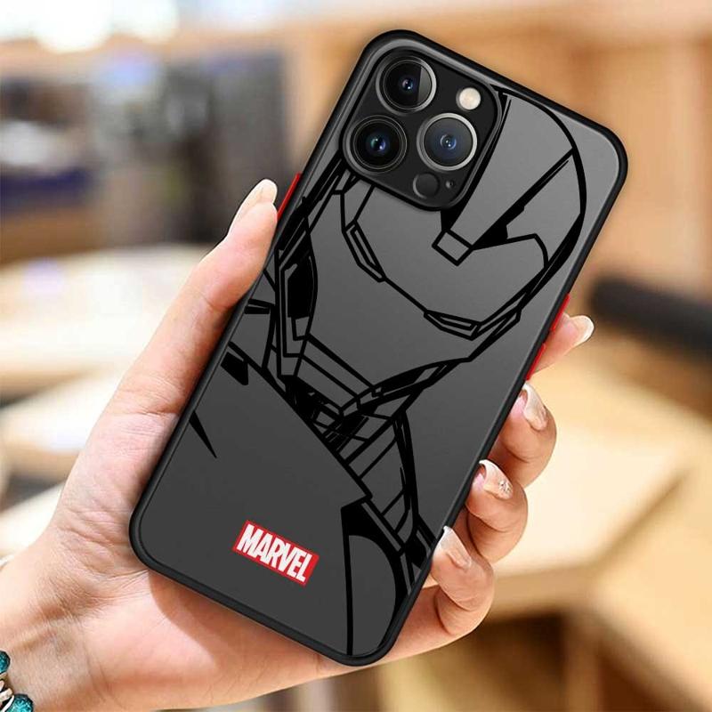 Чехол для телефона для Apple iPhone 11 12 13 14 16 Pro 15 Pro Max 16 Plus XR 12mini 13mini Прозрачный Marvel Грут Человек-паук Железный человек Студия