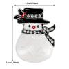 Rhinestone Snowman Hat Scarf Christmas Breastpin Corsage Women Brooch Pins Xmas Accessories