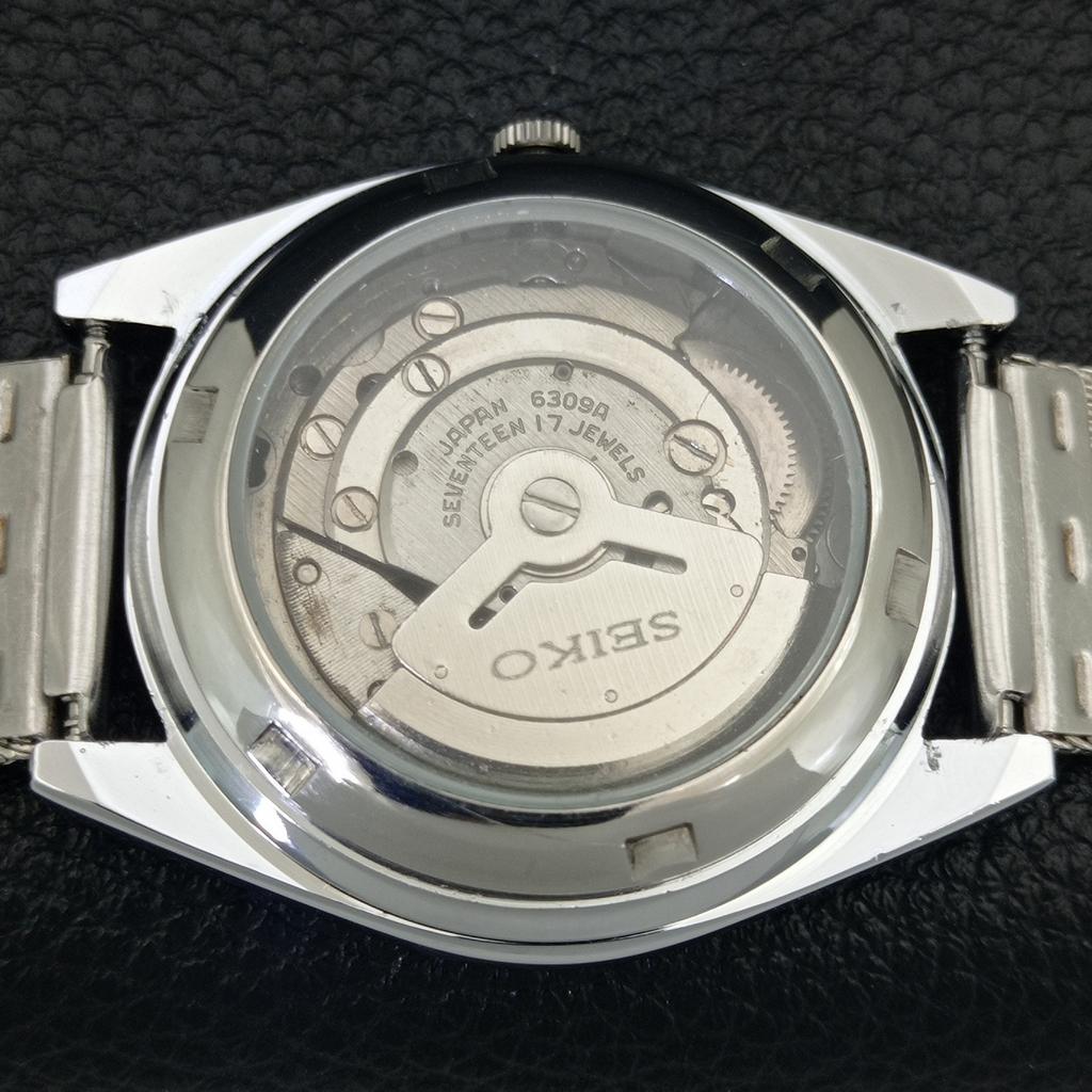 ОТРЕМОНТИРОВАННЫЕ ЯПОНСКИЕ МУЖСКИЕ ВИНТАЖНЫЕ АВТОМАТИЧЕСКИЕ ЧАСЫ SEIKO 6309A БЕЛЫЙ ЦИФЕРБЛАТ a443087-1