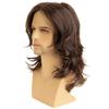 Synthetic Natural Brown Wig Long Curly Hair for Men Daily Use Layered Wig with Bangs Gift Outfits Costume Party Wigs