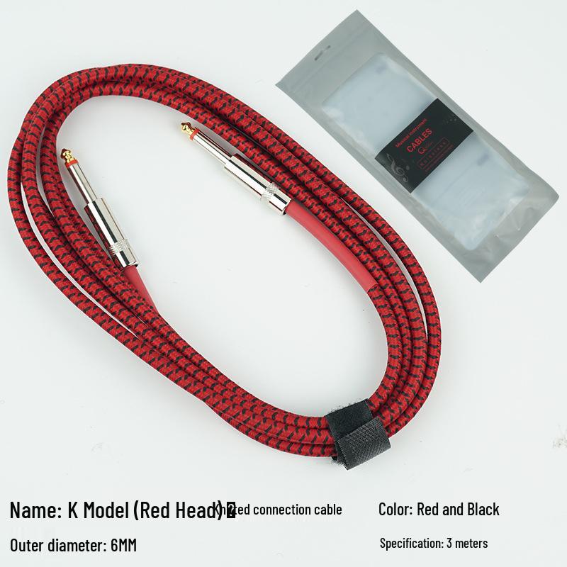 Noise Reduction Electric Guitar Cable - 3m, 6m, 10m Options: Bass Series & Effect Pedal Connection
