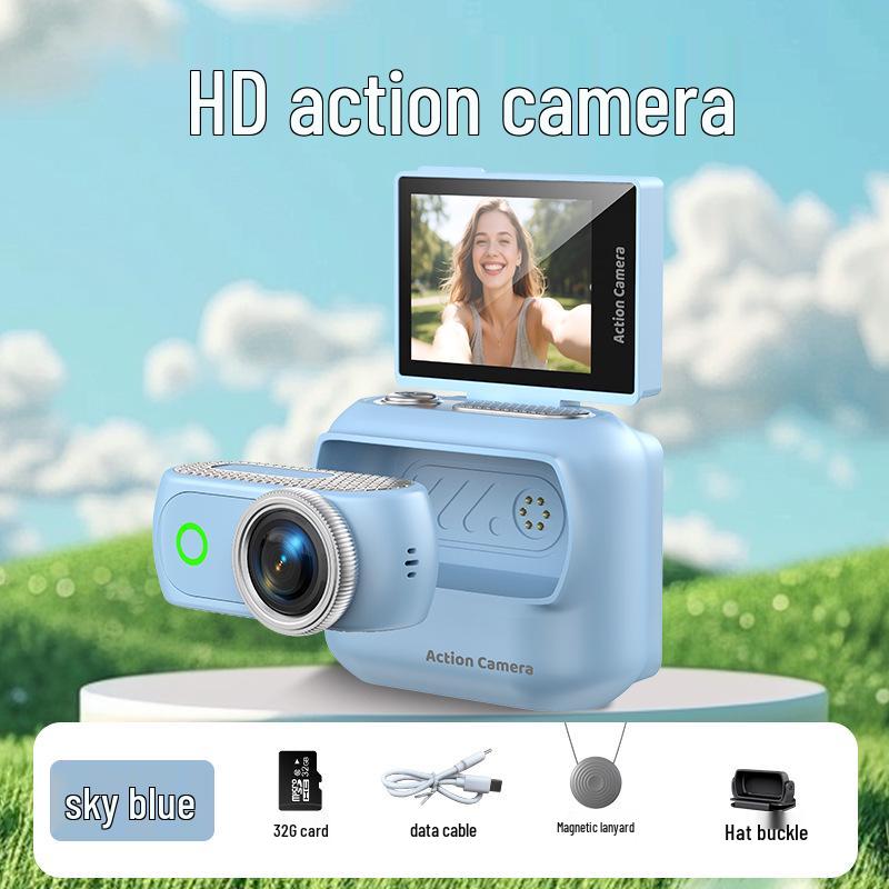 Detachable Magnetic Thumb Sport Camera with WiFi, Outdoor Cycling, Anti-Shake Digital Recorder