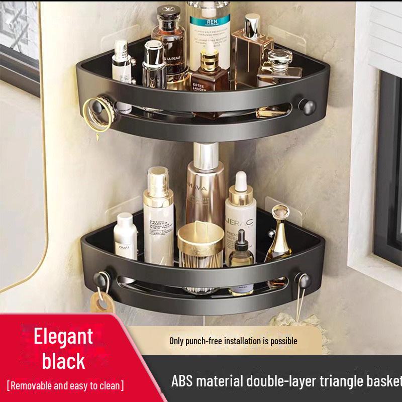 Gao Wenhai Punch-Free Wall-Mounted Bathroom Rack - Triangular Storage Basket