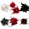 Feather Decor Pearl Feather Hair Accessory Pearl Embellishment DIY Craft Hair Ornament  For Women
