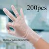 200pcs Premium TPE Disposable Gloves - Clean, Thick and Durable, Powder Free and Antistatic - Ideal for Cleaning, Beauty Salons and Pet Care