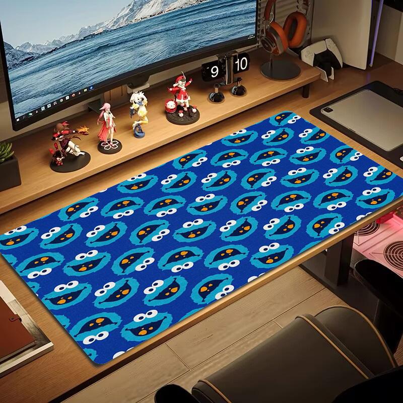 Cookie Monster Color Mouse Pad Large Gaming Table Cushion Non-slip Laptop Tablet Big Mousepad XXL Mat Mini PC Playmat With Lock edge
