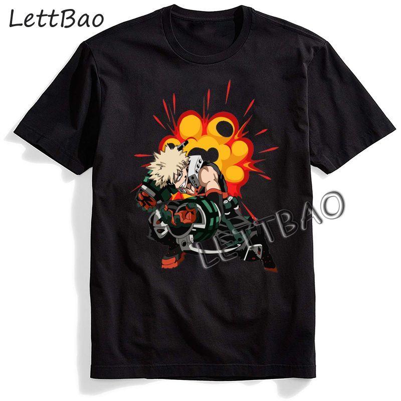 Vintage T Shirts O Neck Short Sleeve T Shirt Tees My Hero Academia