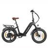 TTGO F8 City Hight-End Electric Bicycle 48V18Ah Battery 20 Inch Fat Tires 250W Motor 25 km/h Speed 150KG Load Outdoor Riding E-Bike