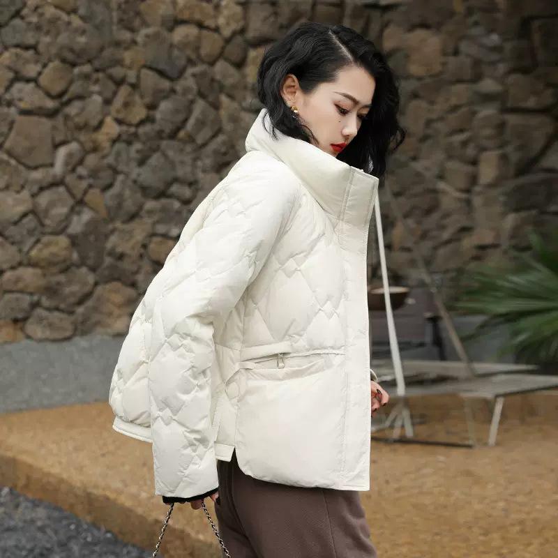 Down jacket women's new winter short stand-up collar light and versatile fashion casual warm jacket winter wear