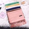 2024 Autumn And Winter Imitation Cashmere Scarf Solid Color Fashionable Versatile Warm Shawl Tassel Scarf