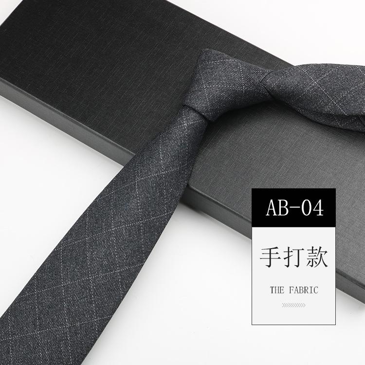 Men'S Tie Easy-Pull Zipper Dress Wedding British Style Blue Gray Knot-Free Hand Tie