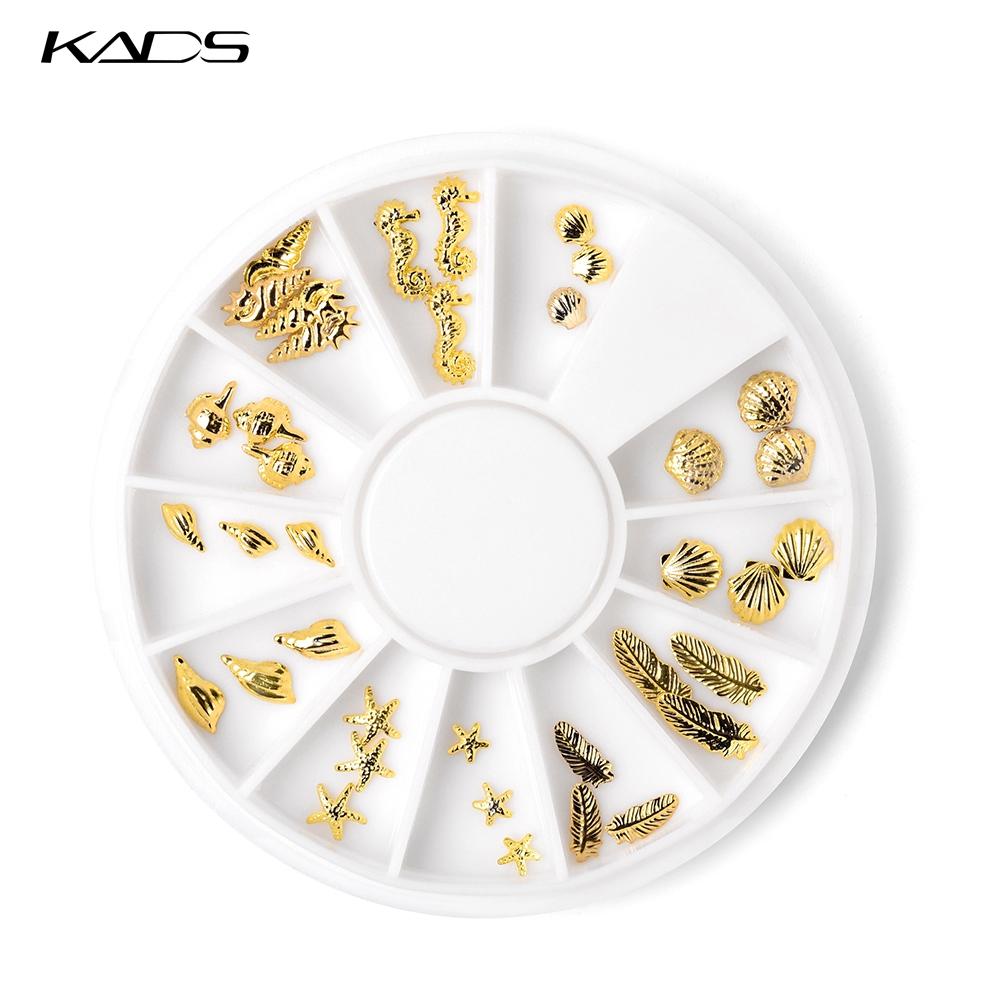 kads Серия Ocean, заклепки из сплава, золотые и серебряные украшения на выбор, инструменты для маникюра, красивые украшения для ногтей со стразами