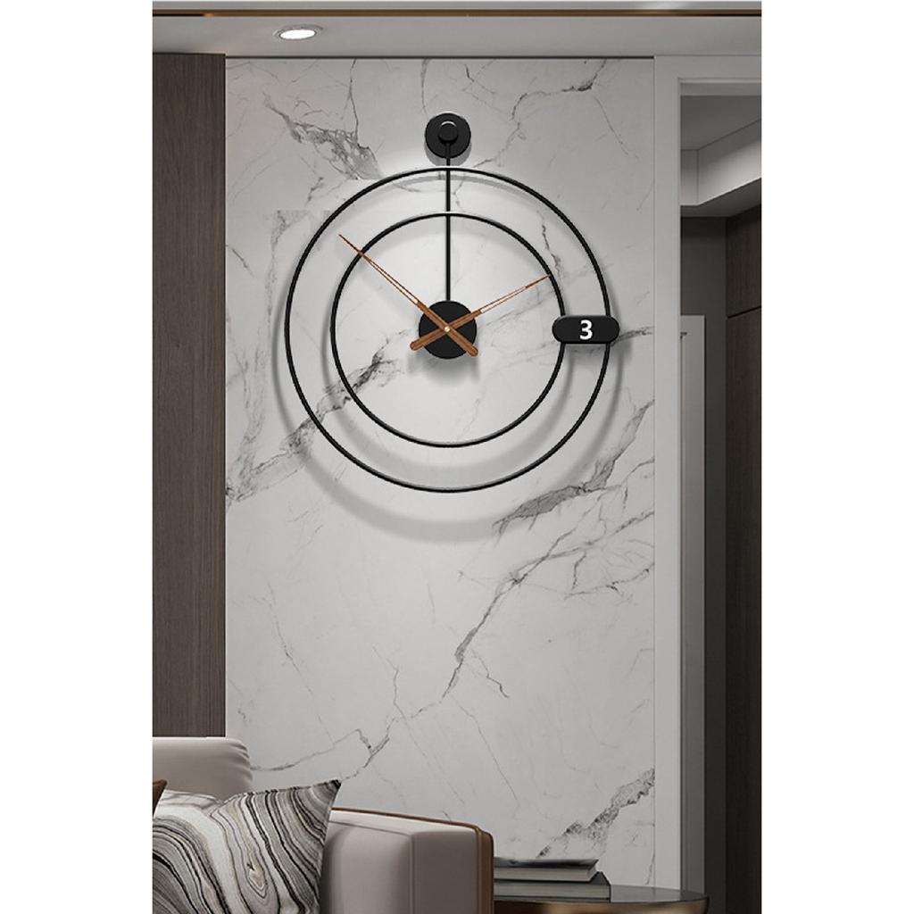 Сириус во время 60 см черные современные декоративные настенные часы