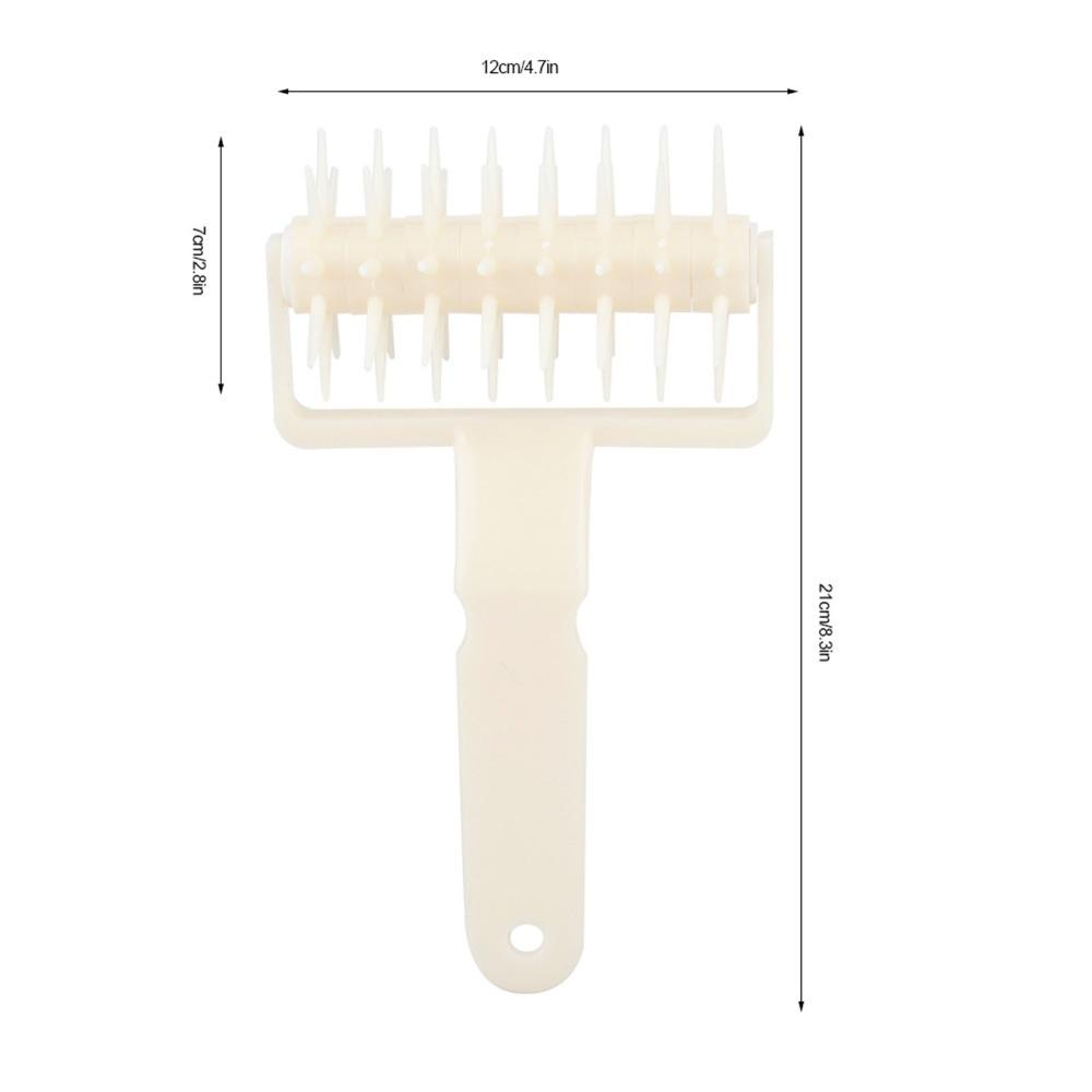 PP Pizza Dough Docker Spiked Rolling Head Pastry Roller Portable Cake Hole Punch Pie Crust