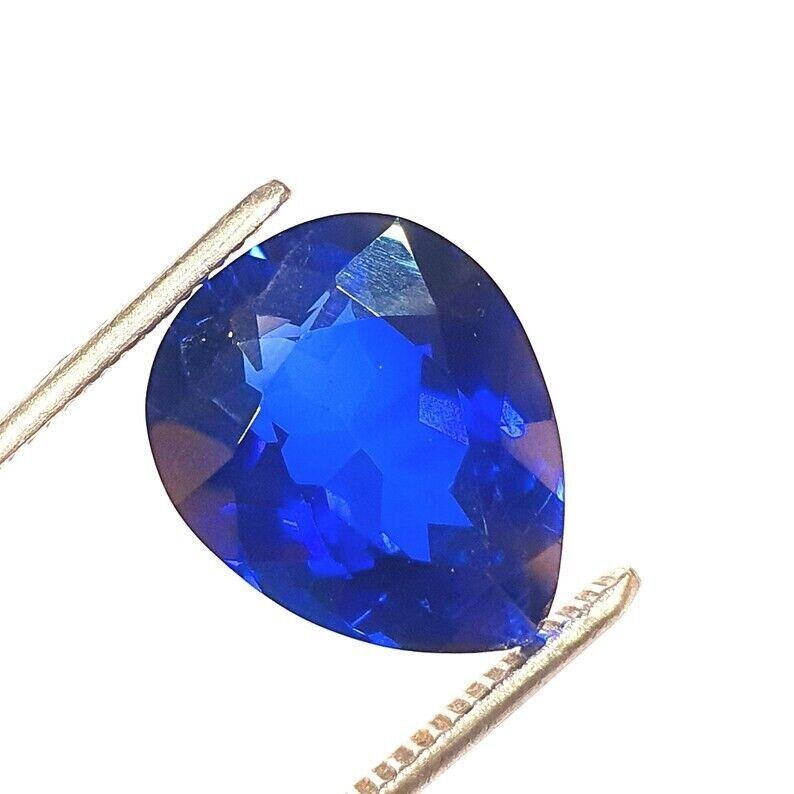 6 Ct CERTIFIED Natural Blue Sapphire Tanzanite Pear Cut Loose Gemstone Cut