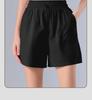 Quick-Dry Women's Summer Sports Shorts – Cool, Breathable, Loose Fit with Side Pockets for Running and Pilates.