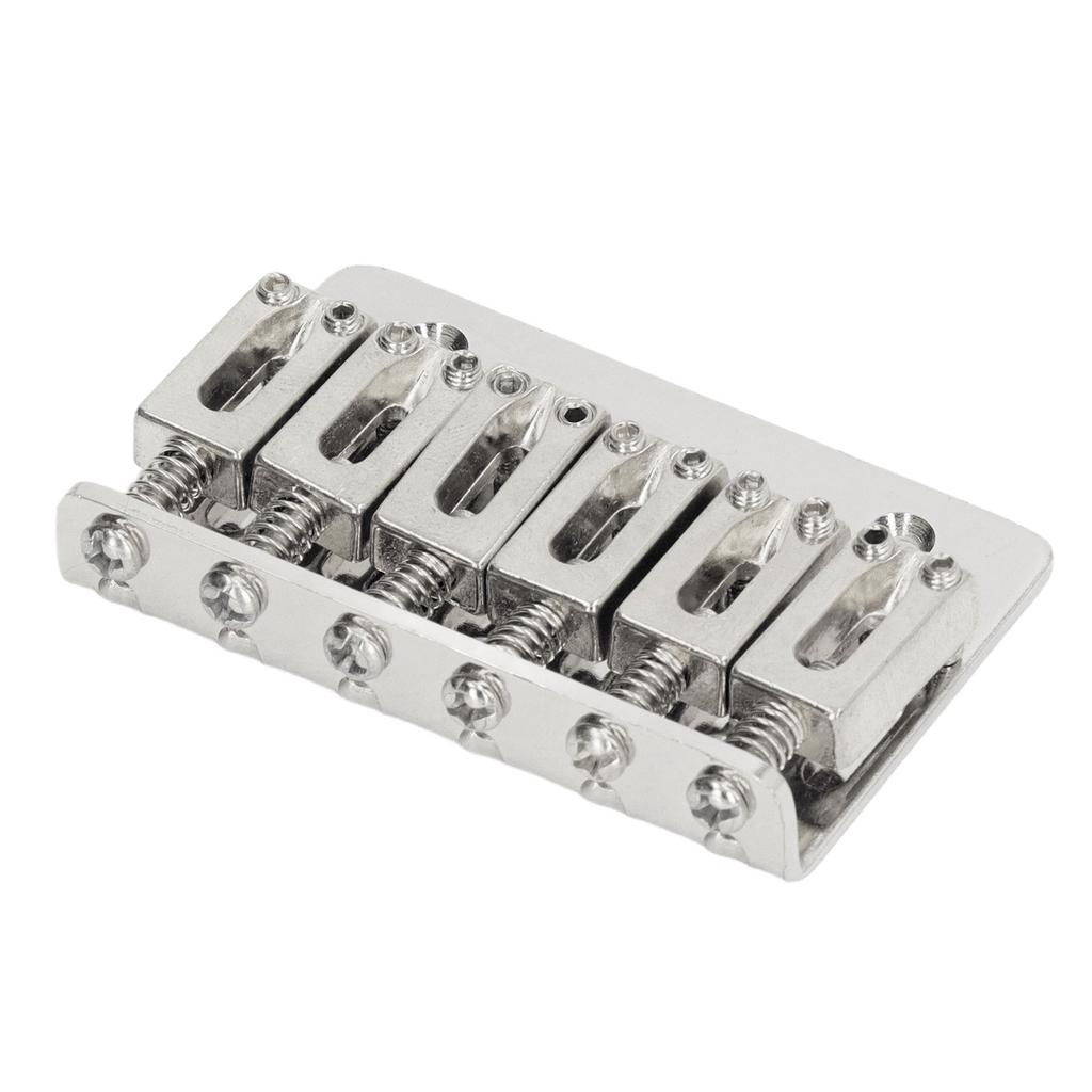 6 String Guitar Fixed Saddle Bridge Hardtail Top Loader Iron Electric Guitar Saddle Bridge