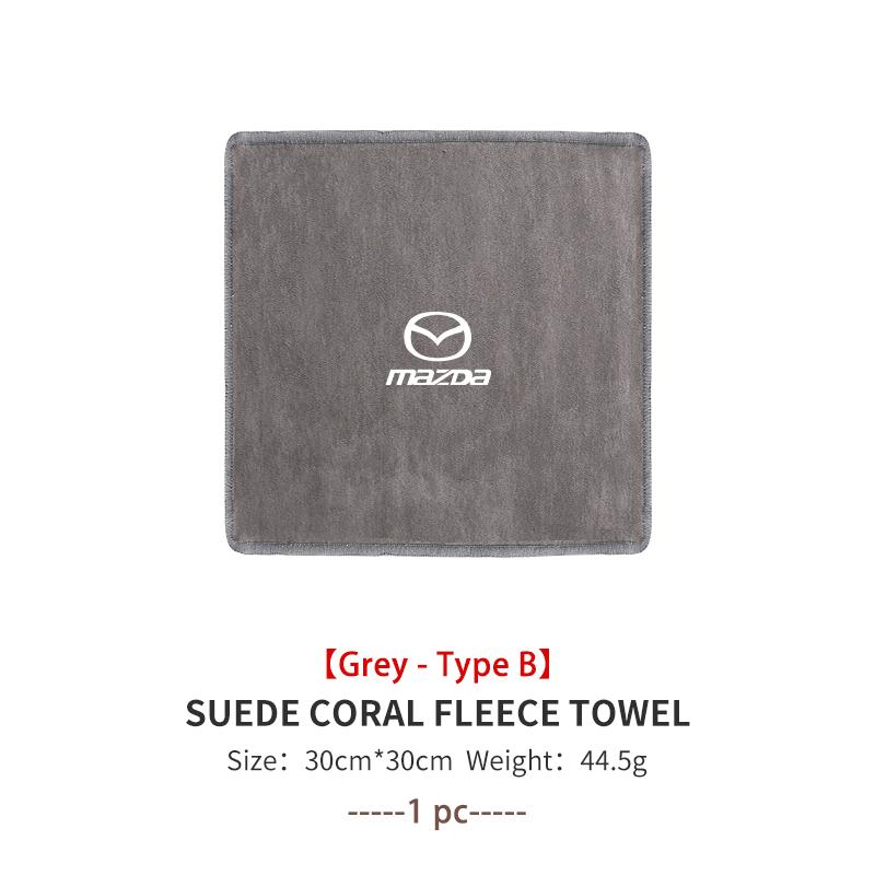 Car Washing Towel Cleaning Wiping Cloth Deer Skin Coral Velvet For Mazda 2 3 5 6 Axela Atenza Speed 6 CX3 CX4 CX5 CX7 CX8 CX9 MS f2