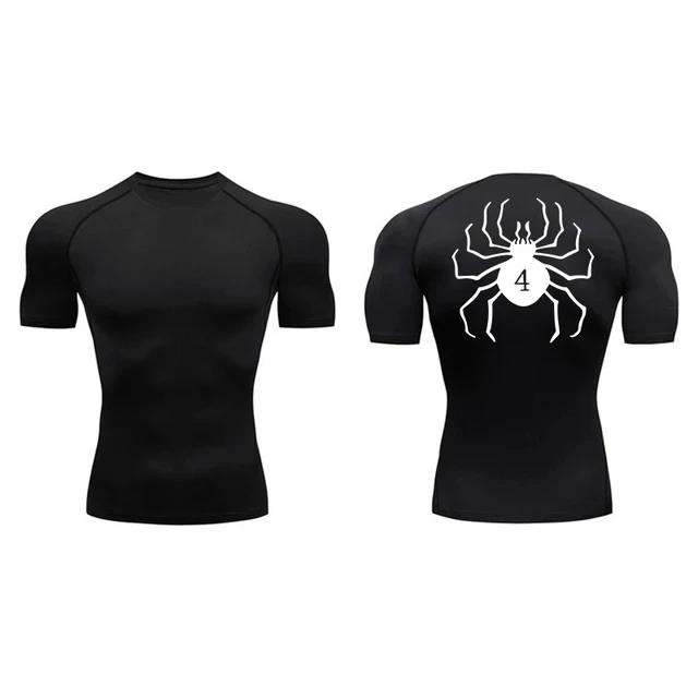 Аниме Hunter x Hunter GYM Компрессионные футболки для бега, фитнеса, облегающая спортивная одежда, с коротким рукавом, летняя, дышащая, спортивный топ-паук