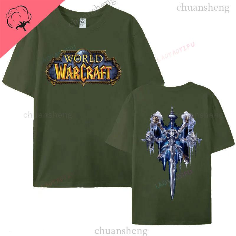 Футболка World of Warcraft Хип-хоп Игровой Принт Футболка Топ Свободная Удобная Одежда Летняя Унисекс Горячая Распродажа Футболки 100% Хлопок