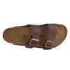 Сандалии мужские Birkenstock Amalfi Leather Soft Footbed Arizona Dark Brown Narrow Narrow Men, Birko-flor, 7-7.5 Women/5-5.5