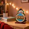 Gemstone Painting Decoration Christmas DIY Rhinestone Countdown Calendar, 25 Days Rotating Creative Gift Tree Advent Wooden Tabletop Ornament