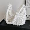 Сумки на плечо из хлопка для женщин, модные космические сумки из хлопка, плиссированные женские сумки-пузырьки, большая вместимость, сумка через плечо