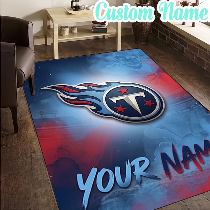 Custom Name Tennessee Logo Art Rug, Office Rug, Chair Rug, Carpet for Living Rooms, Doormat Game Rug Home Decor Christmas Gifts