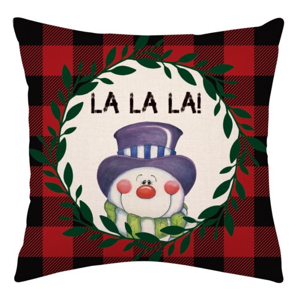 Soft Throw Cushion Case Santa Claus Xmas Tree Pillowslip Christmas Pillow Cover Winter Decor