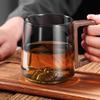 Internal Mountain Protrusion Water Drinking Cup Wooden Handle Tea Cup Creative Glass Cup  Office