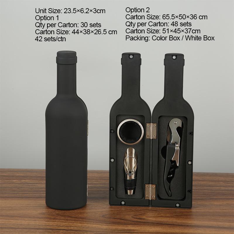 Bochen 2026 Bar Bottle Opener Set Various Combinations Wine Opener Set with Red Bottle Shape Stainless Steel Bar Tools Gift Set