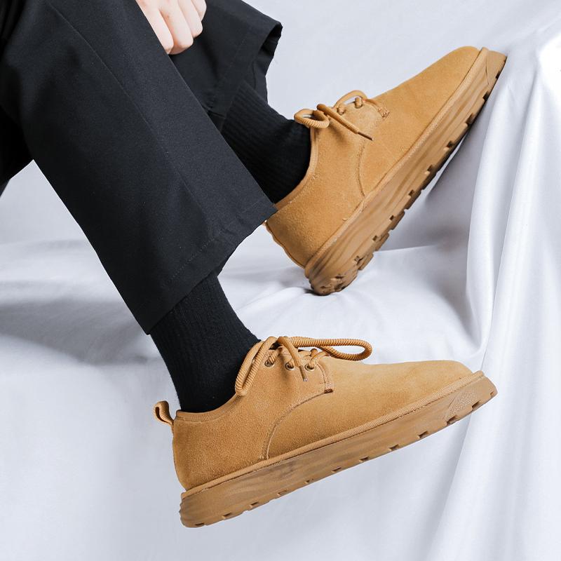Мужские зимние ботинки из натуральной кожи Классический ретро универсальный стиль Повседневная уличная теплота Модная красивая качественная обувь