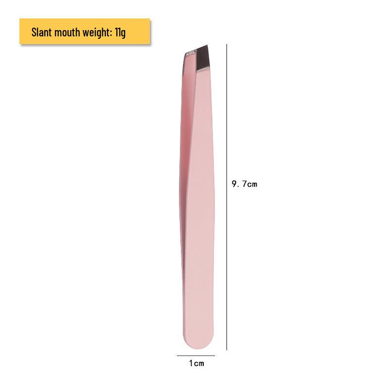 Набор лент для век из нержавеющей стали и пинцетов для бровей: 96 зажимов, плоские, скошенные и заостренные кончики